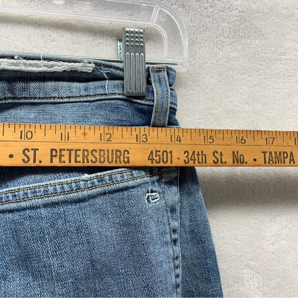 Rag & Bone Dre Straight Tapered Frayed Distress Low Rise Raw Hem Women Jeans 25 - Picture 7 of 9